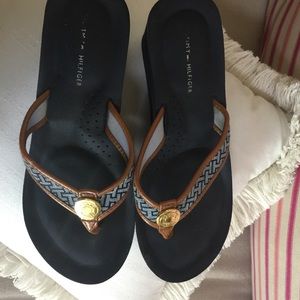 Tommy Hilfiger Wedge Flip Flops